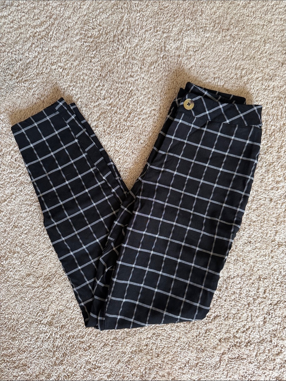 Pacsun Women’s Black and White Plaid Skinny Pants